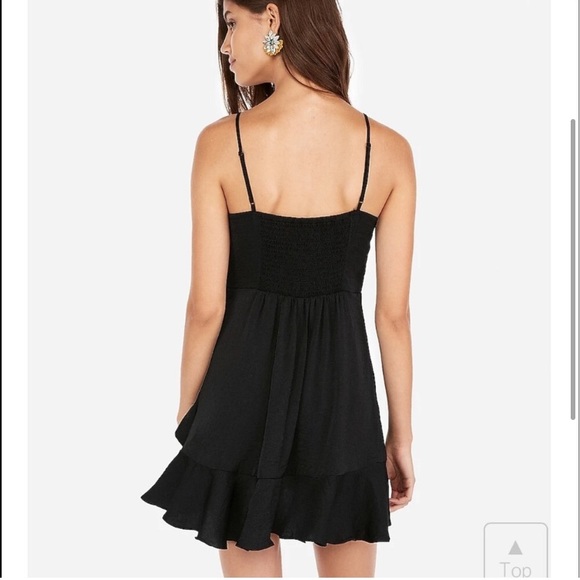 EXPRESS square neck ruffle mini dress - Picture 2 of 6